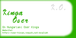 kinga oser business card